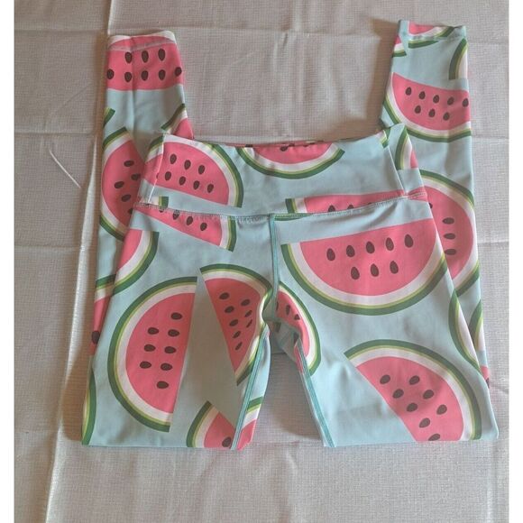 Flexi‎ Lexi Leggings Blue Pink Watermelon Leggings Size Small - Picture 3 of 10